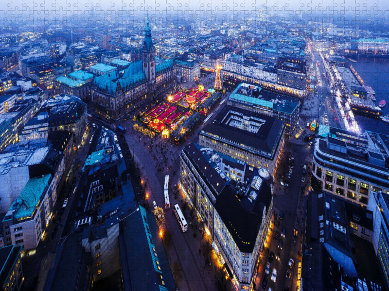 Hamburger Innenstadt im Advent - CALVENDO Foto-Puzzle'