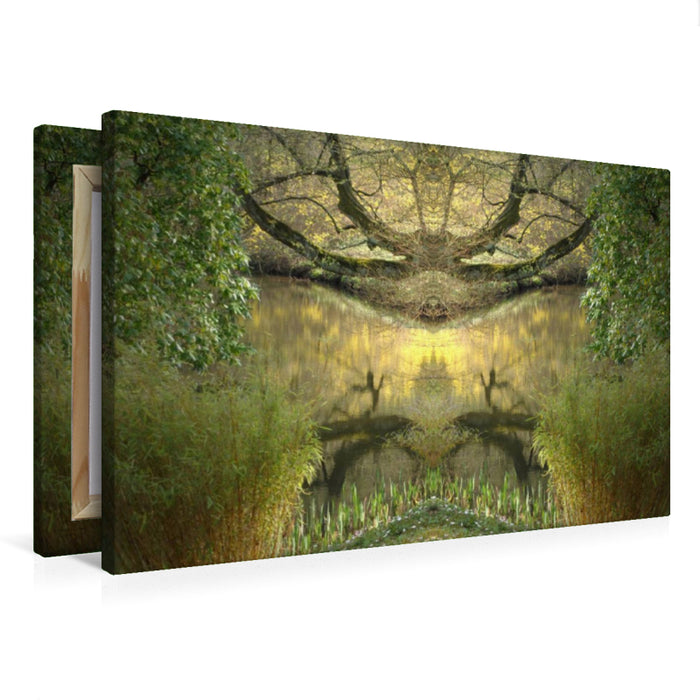 Premium Textil-Leinwand Elfen See