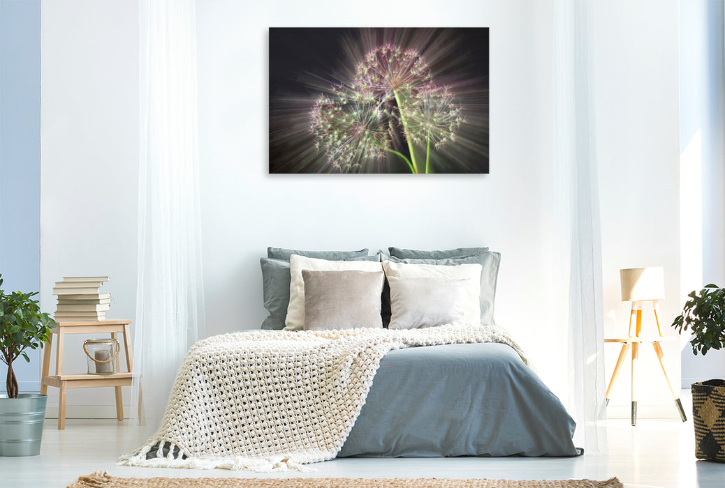 Premium textile canvas Premium textile canvas 120 cm x 80 cm landscape Abstract blossom 