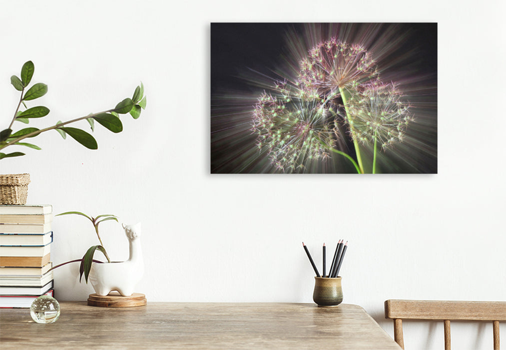 Premium textile canvas Premium textile canvas 120 cm x 80 cm landscape Abstract blossom 