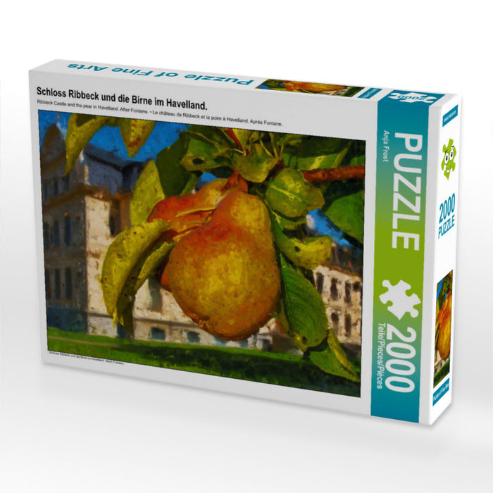 Schloss Ribbeck und die Birne im Havelland. 2000 Teile Puzzle quer - CALVENDO Foto-Puzzle'