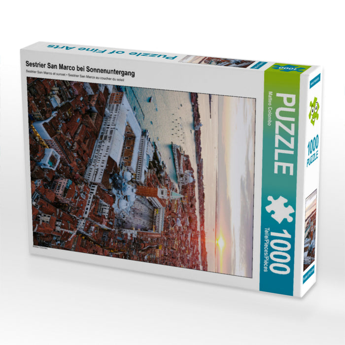 Sestrier San Marco bei Sonnenuntergang 1000 Teile Puzzle hoch - CALVENDO Foto-Puzzle'