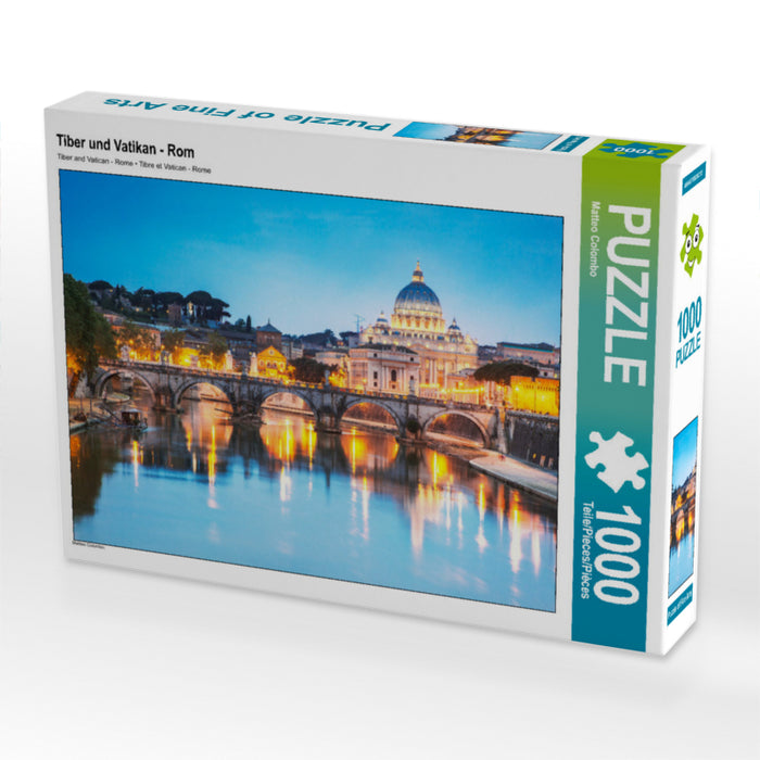 Tiber und Vatikan - Rom 1000 Teile Puzzle quer - CALVENDO Foto-Puzzle'