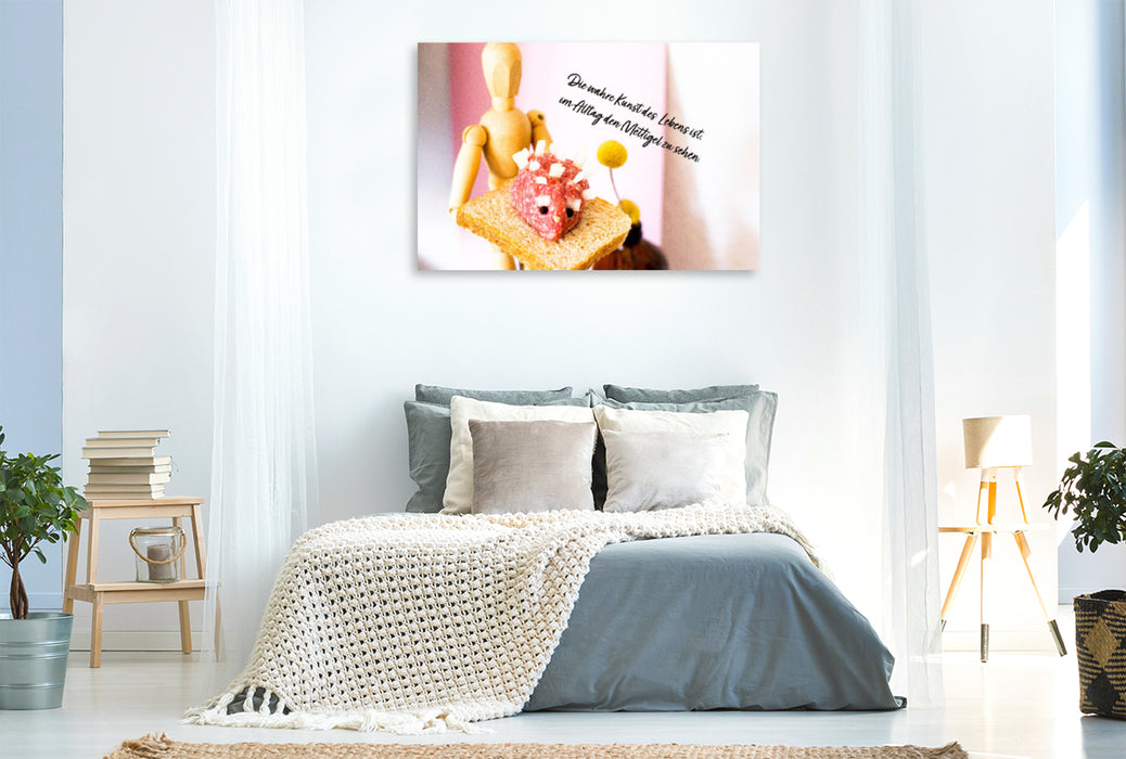 Premium textile canvas Premium textile canvas 120 cm x 80 cm landscape Mettigel Art. 