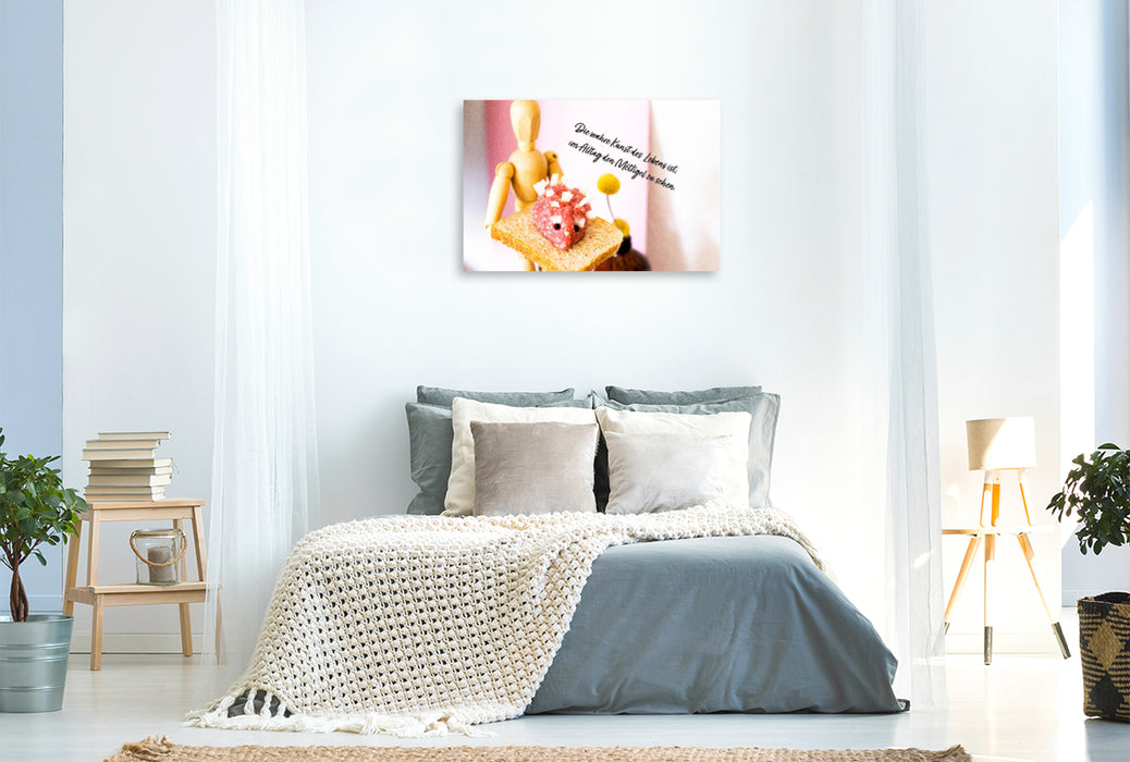 Premium textile canvas Premium textile canvas 120 cm x 80 cm landscape Mettigel Art. 