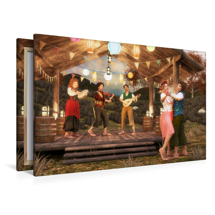Premium Textil-Leinwand Herbstfest