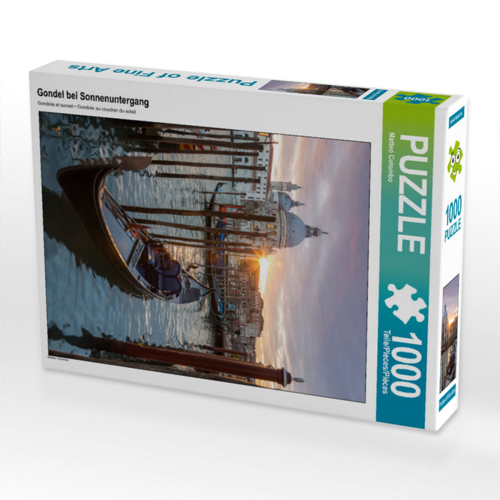 Gondel bei Sonnenuntergang 1000 Teile Puzzle hoch - CALVENDO Foto-Puzzle'