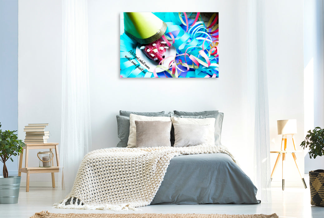 Premium textile canvas Premium textile canvas 120 cm x 80 cm landscape Mettigel should celebrate. 