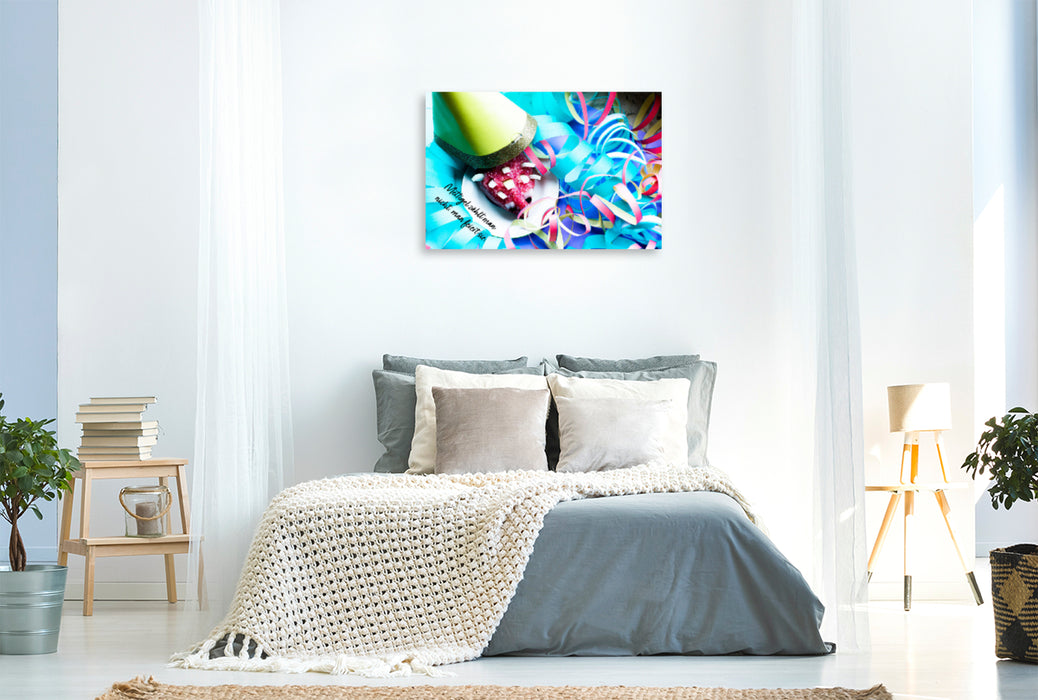 Premium textile canvas Premium textile canvas 120 cm x 80 cm landscape Mettigel should celebrate. 