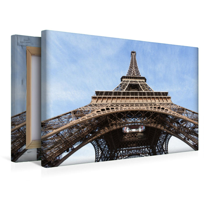 Premium Textil-Leinwand Unter dem Eiffelturm