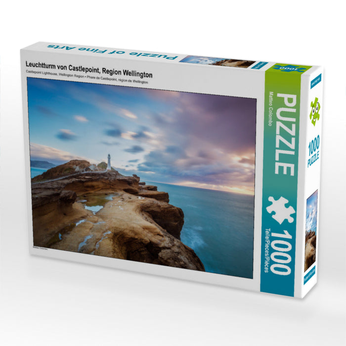 Leuchtturm von Castlepoint, Region Wellington 1000 Teile Puzzle quer - CALVENDO Foto-Puzzle'