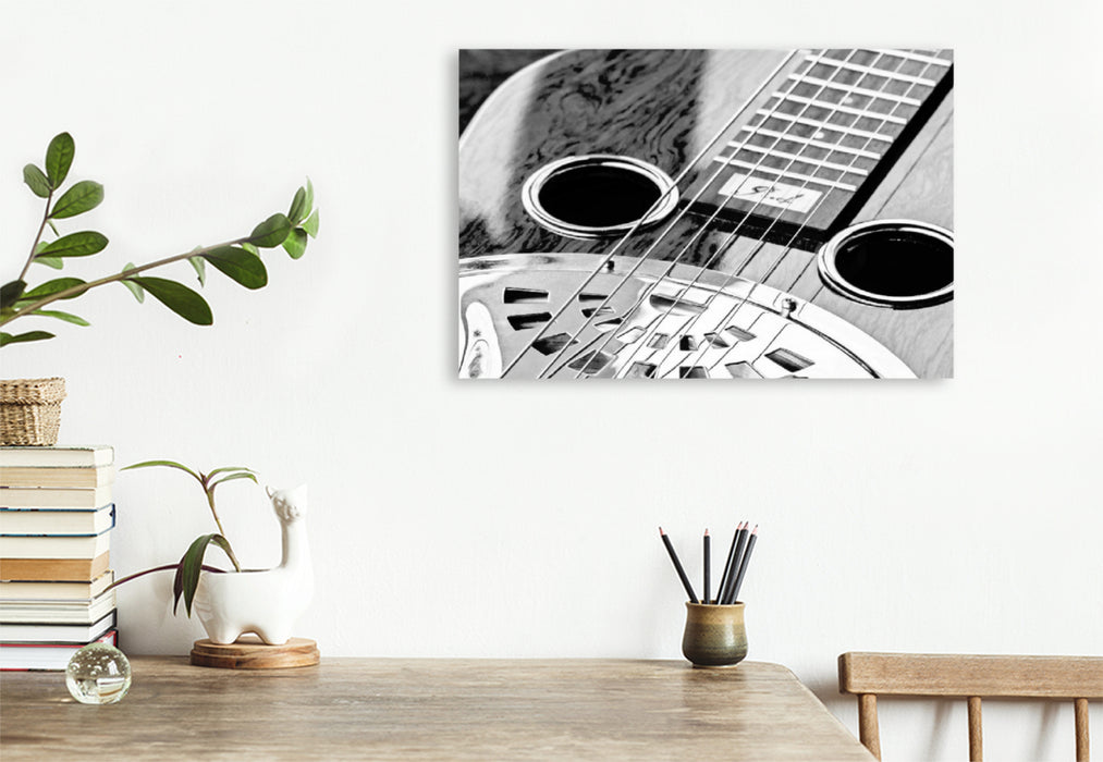 Premium textile canvas Premium textile canvas 120 cm x 80 cm across A motif from the Dobro Guitar calendar 