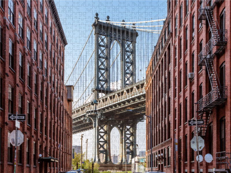 Manhattan-Brücke, New York 2000 Teile Puzzle quer - CALVENDO Foto-Puzzle'