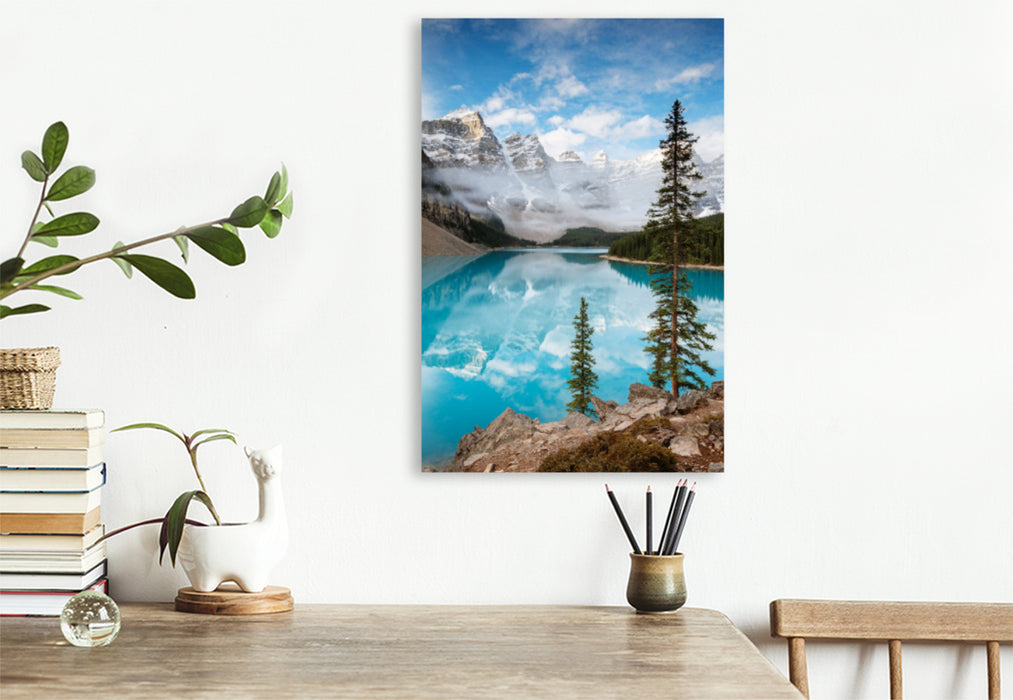 Premium textile canvas Premium textile canvas 80 cm x 120 cm high Moraine Lake - Banff - Canada 