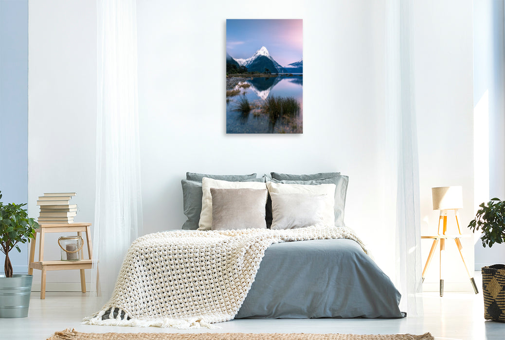Premium textile canvas Premium textile canvas 80 cm x 120 cm high Milford Sound - New Zealand 