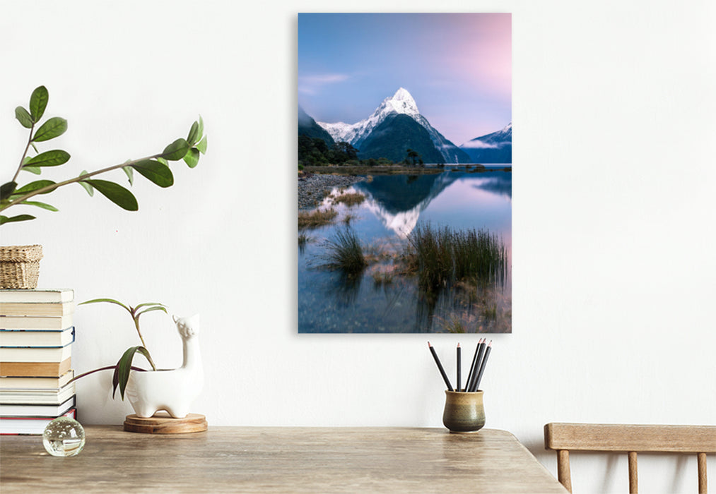 Premium textile canvas Premium textile canvas 80 cm x 120 cm high Milford Sound - New Zealand 