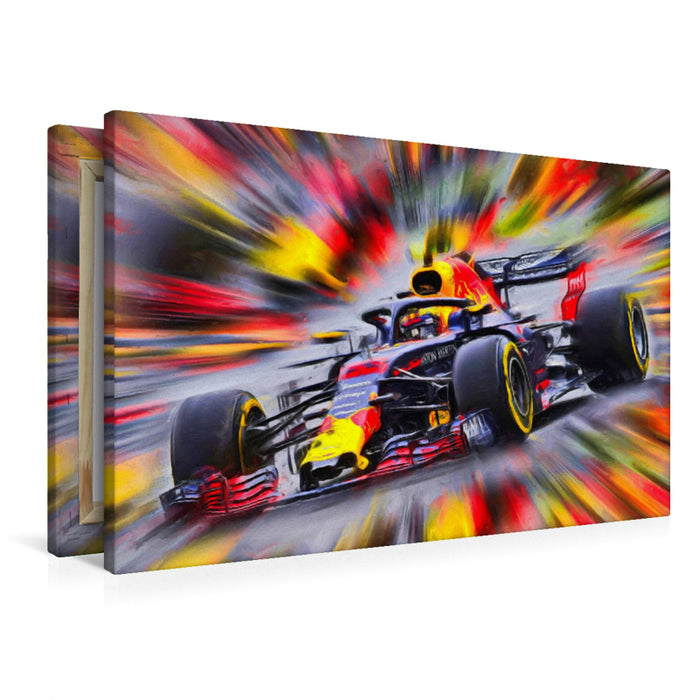 Premium textile canvas Premium textile canvas 120 cm x 80 cm landscape Max Verstappen 