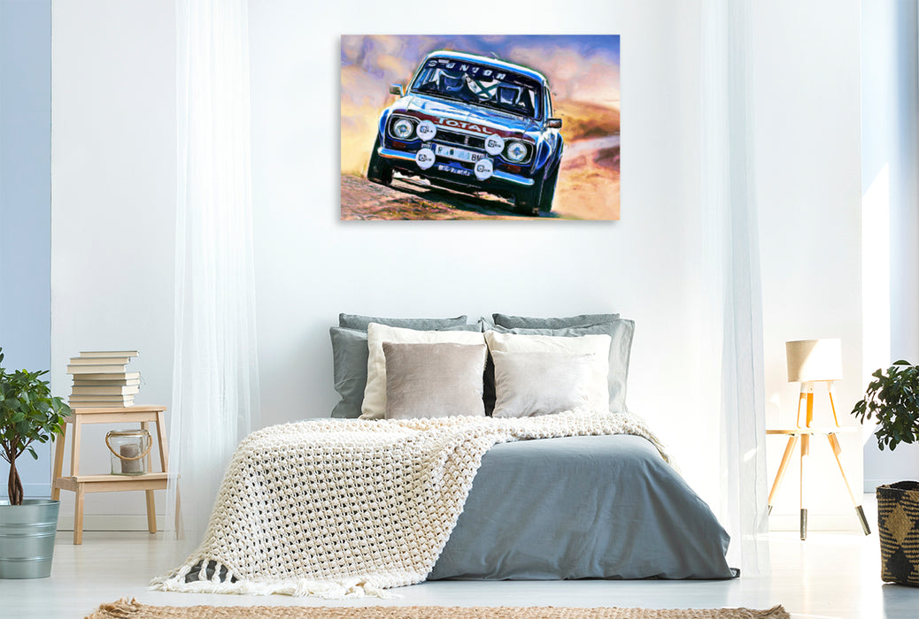 Premium textile canvas Premium textile canvas 120 cm x 80 cm landscape Ford Escort I 