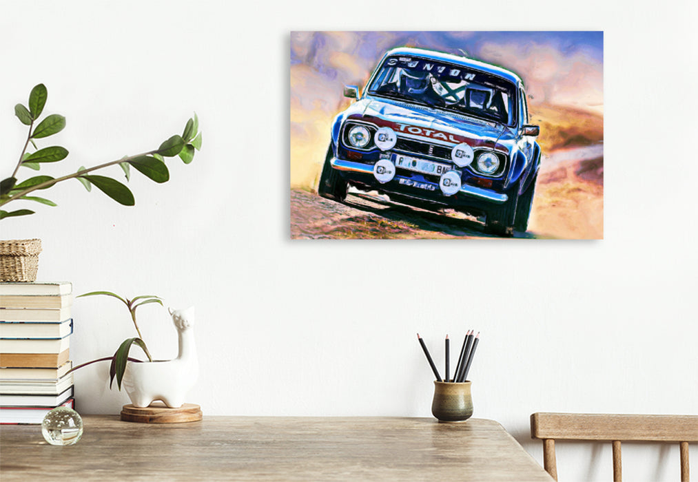 Premium textile canvas Premium textile canvas 120 cm x 80 cm landscape Ford Escort I 