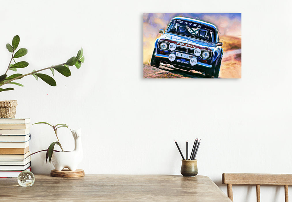 Premium textile canvas Premium textile canvas 120 cm x 80 cm landscape Ford Escort I 