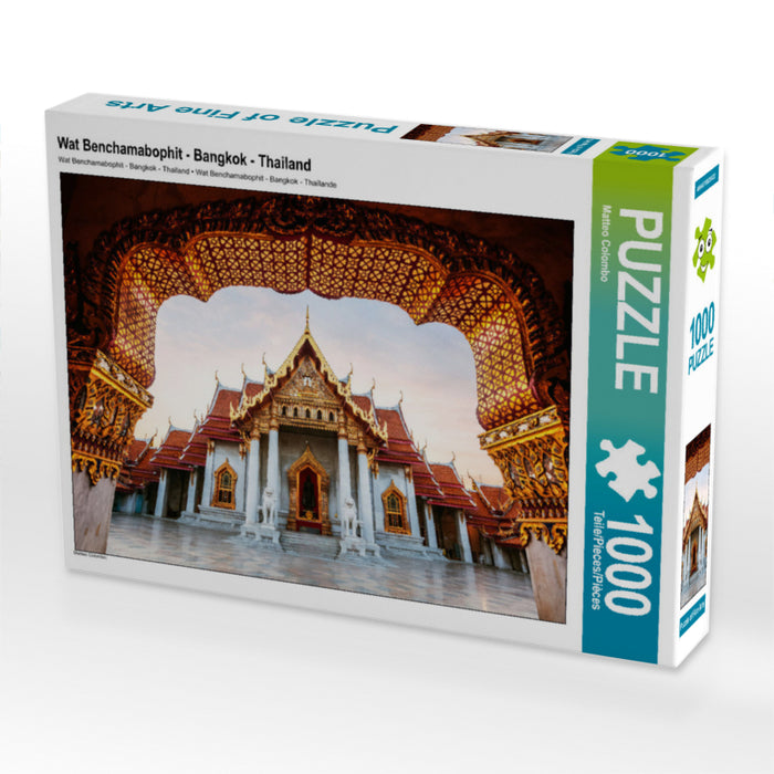 Wat Benchamabophit - Bangkok - Thailand 1000 Teile Puzzle quer - CALVENDO Foto-Puzzle'