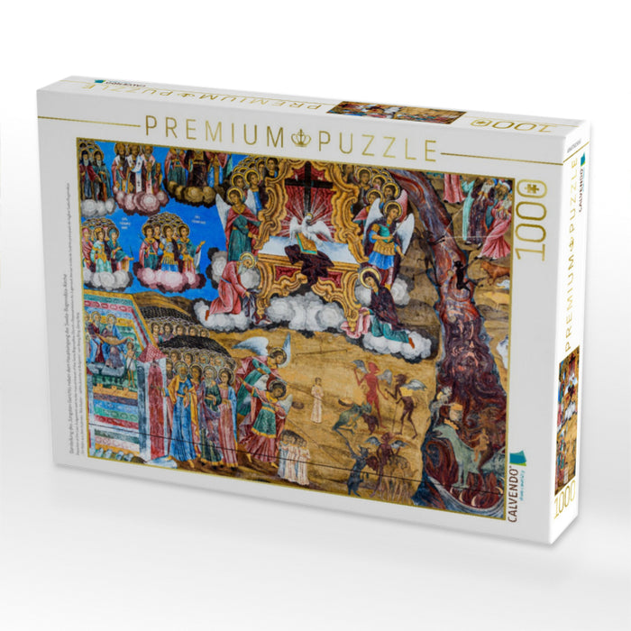 Darstellung des Jüngsten Gerichts neben dem Haupteingang der Sweta-Bogorodiza-Kirche - CALVENDO Foto-Puzzle'