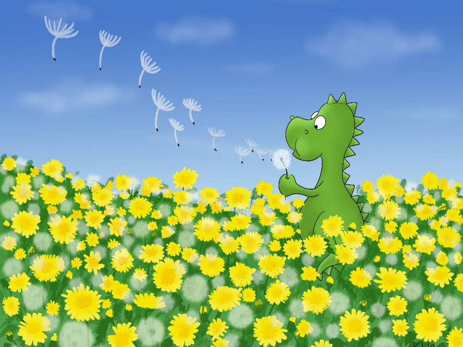 Drache mit Pusteblume - CALVENDO Foto-Puzzle'