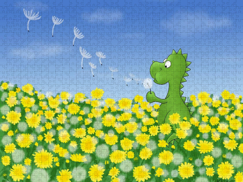 Drache mit Pusteblume - CALVENDO Foto-Puzzle'