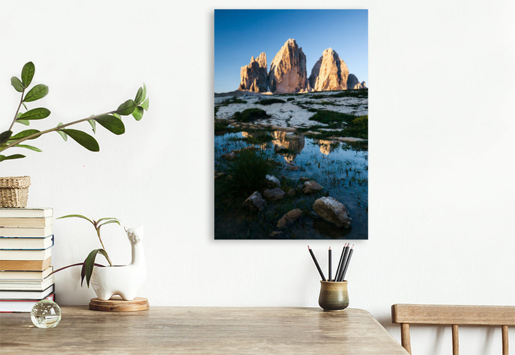 Premium textile canvas Premium textile canvas 80 cm x 120 cm high A motif from the Dolomites calendar - journey to discover the pale mountains 