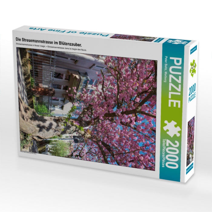 Die Stresemannstrasse im Blütenzauber. 2000 Teile Puzzle hoch - CALVENDO Foto-Puzzle'