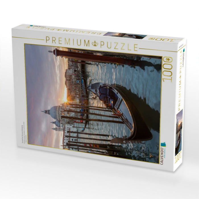 Gondel bei Sonnenuntergang - CALVENDO Foto-Puzzle'