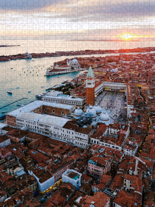 Sestrier San Marco bei Sonnenuntergang - CALVENDO Foto-Puzzle'