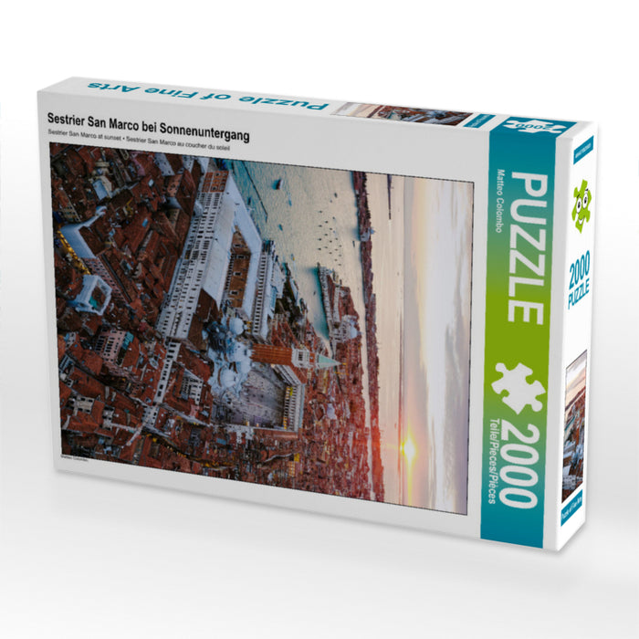 Sestrier San Marco bei Sonnenuntergang 2000 Teile Puzzle hoch - CALVENDO Foto-Puzzle'