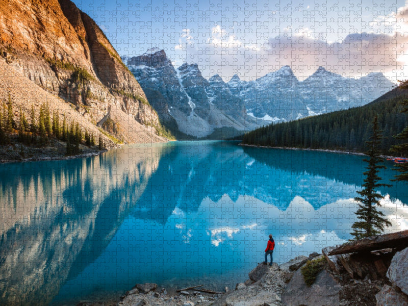Moraine Lake, Banff - Kanada - CALVENDO Foto-Puzzle'