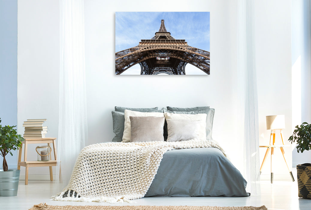 Premium textile canvas Premium textile canvas 120 cm x 80 cm across Under the Eiffel Tower 