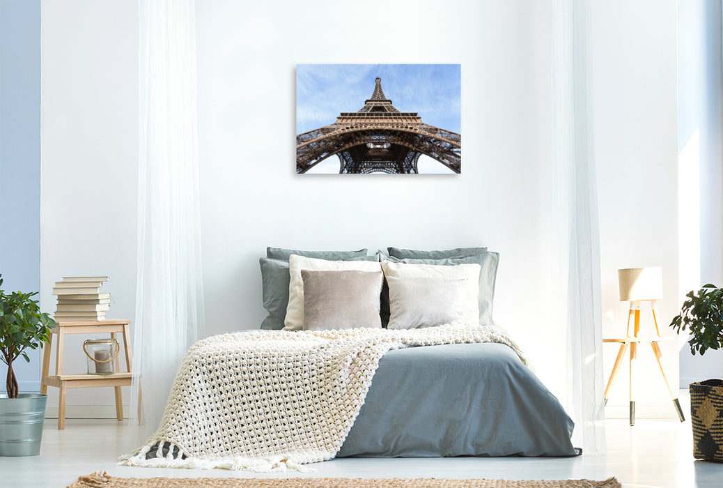 Premium textile canvas Premium textile canvas 120 cm x 80 cm across Under the Eiffel Tower 