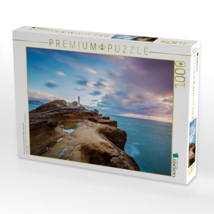 Leuchtturm von Castlepoint, Region Wellington - CALVENDO Foto-Puzzle'