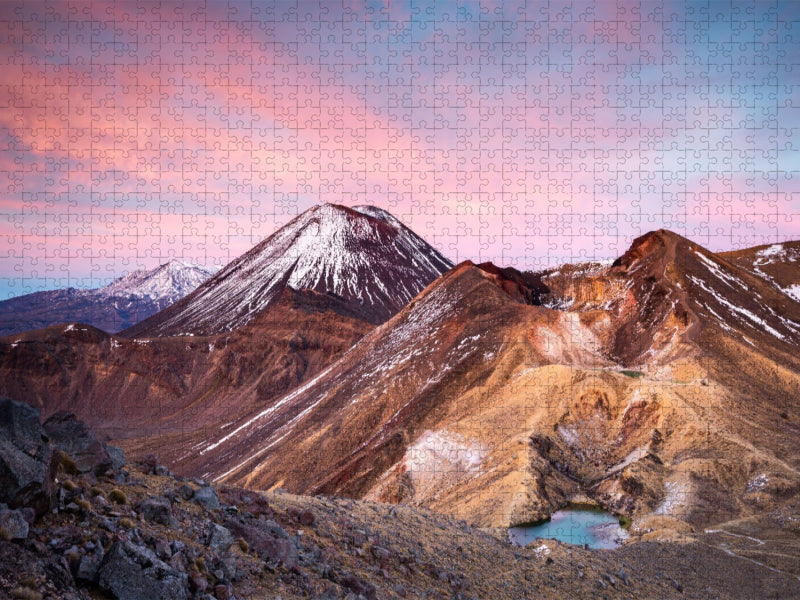 Vulkan Ngauruhoe, Nordinsel - CALVENDO Foto-Puzzle'