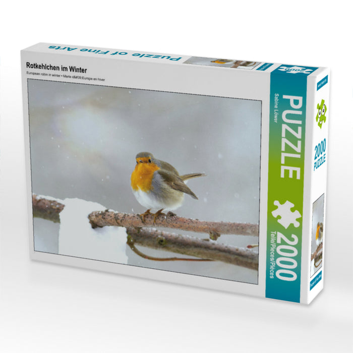 Merles en hiver - Puzzle photo CALVENDO 
