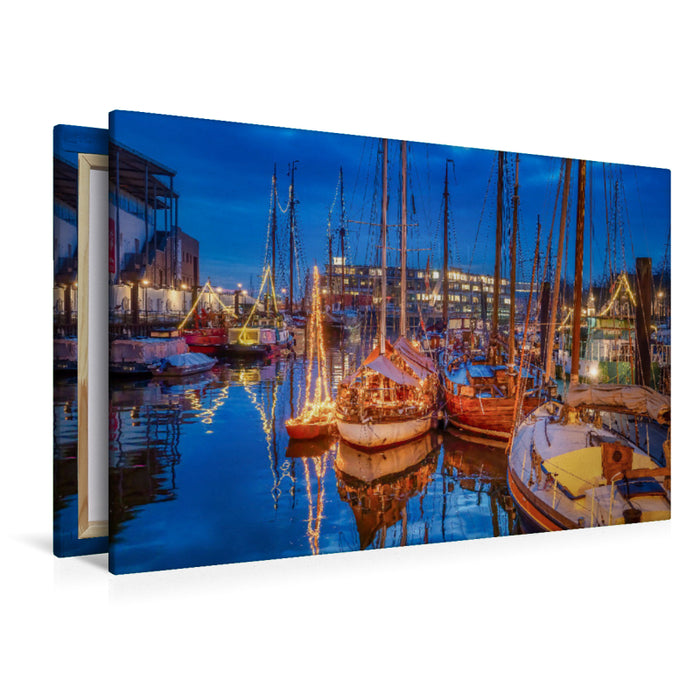 Premium Textil-Leinwand Museumshafen Vegesack