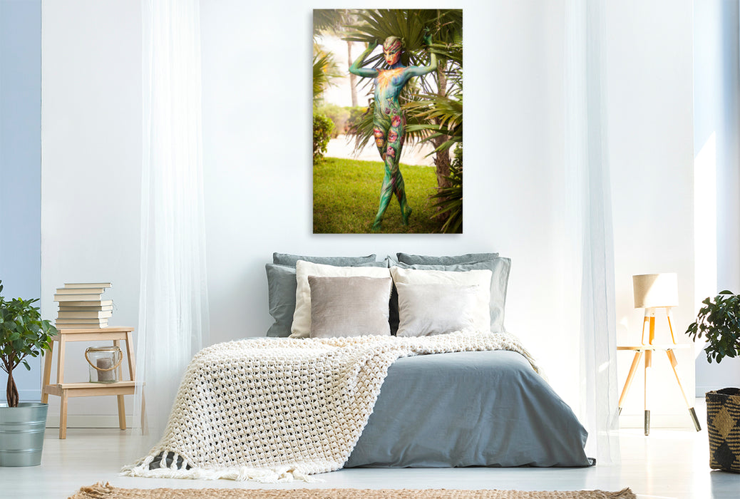 Premium Textil-Leinwand Premium Textil-Leinwand 80 cm x 120 cm  hoch Tropische Kunstabenteuer