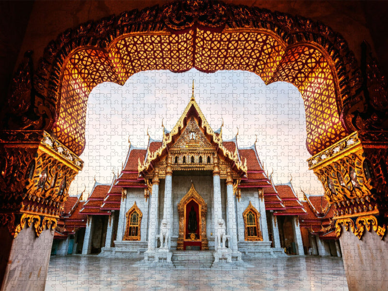 Wat Benchamabophit - Bangkok - Thailand - CALVENDO Foto-Puzzle'
