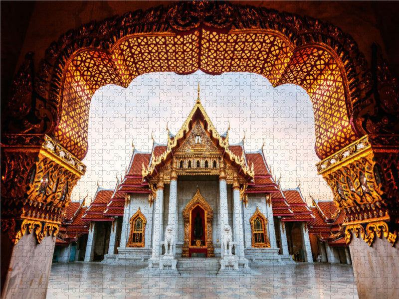 Wat Benchamabophit - Bangkok - Thaïlande - Puzzle photo CALVENDO 