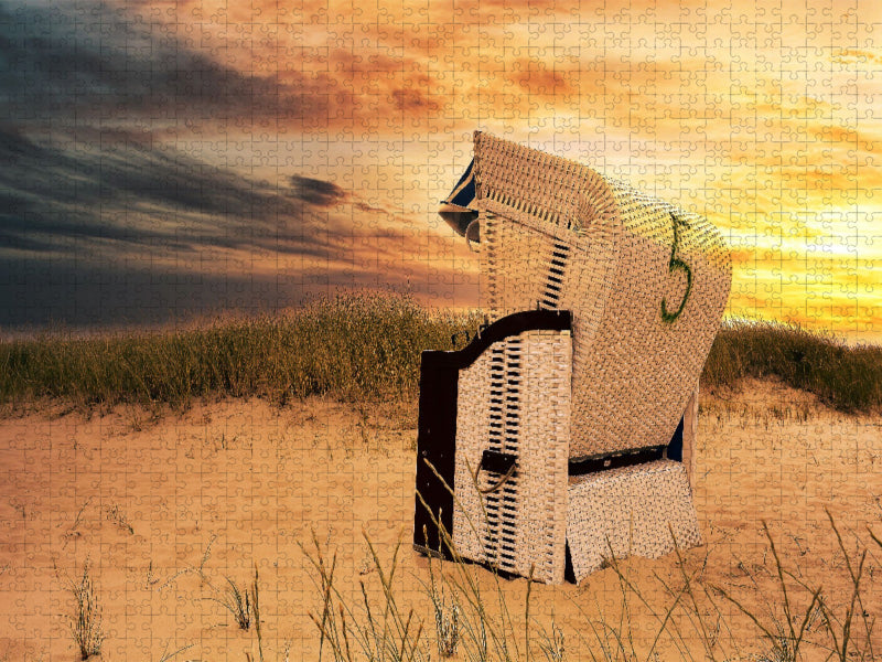 Strandkorb auf Amrum - CALVENDO Foto-Puzzle'