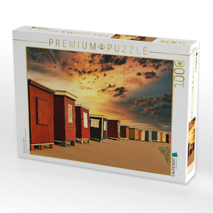 Badehäuser in Dagebüll - CALVENDO Foto-Puzzle'