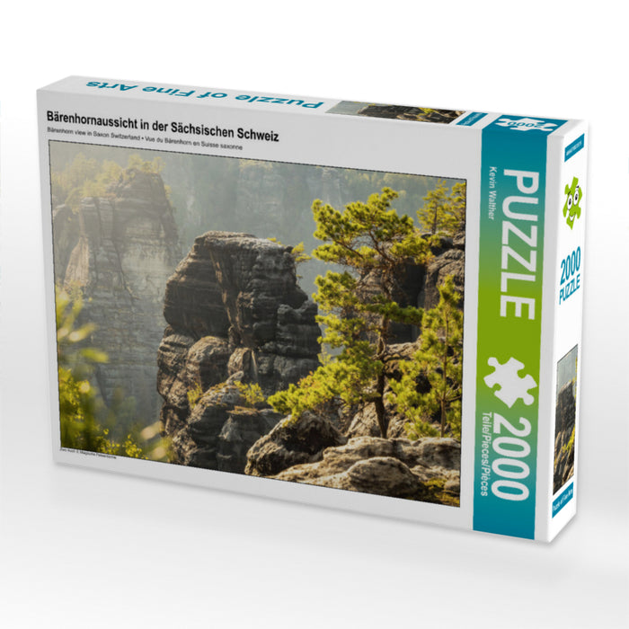 Bärenhornaussicht in der Sächsischen Schweiz 2000 Teile Puzzle quer - CALVENDO Foto-Puzzle'