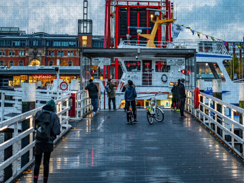 Warten an der Klappbrücke. - CALVENDO Foto-Puzzle'