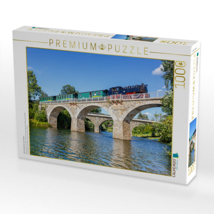 Weißeritztalbahn bei Malter - CALVENDO Foto-Puzzle'