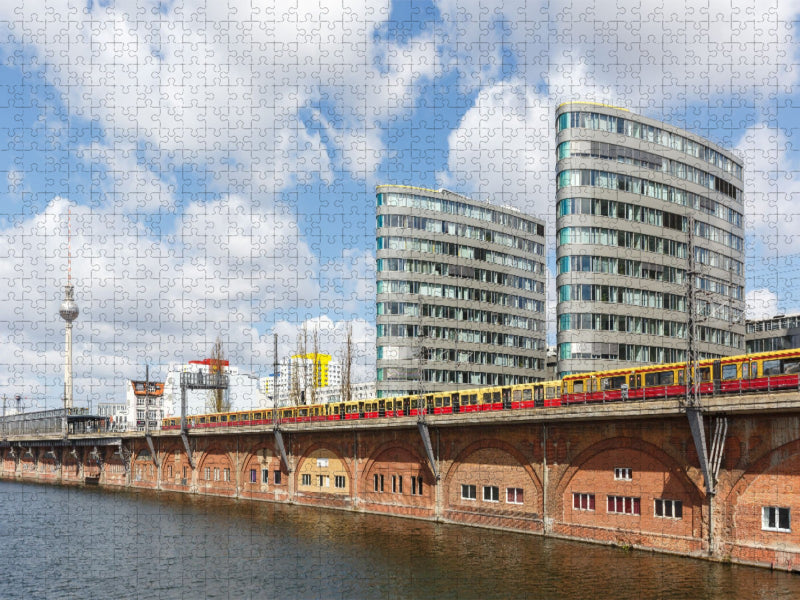 Berliner S-Bahn an der Jannowitzbrücke - CALVENDO Foto-Puzzle'