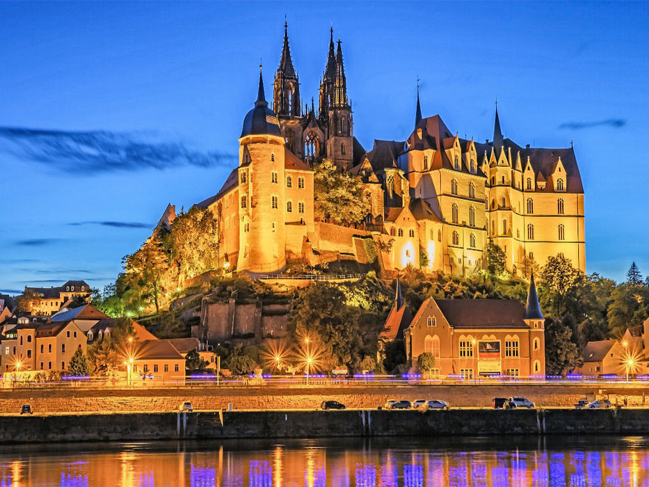 Albrechtsburg bei Nacht - CALVENDO Foto-Puzzle'